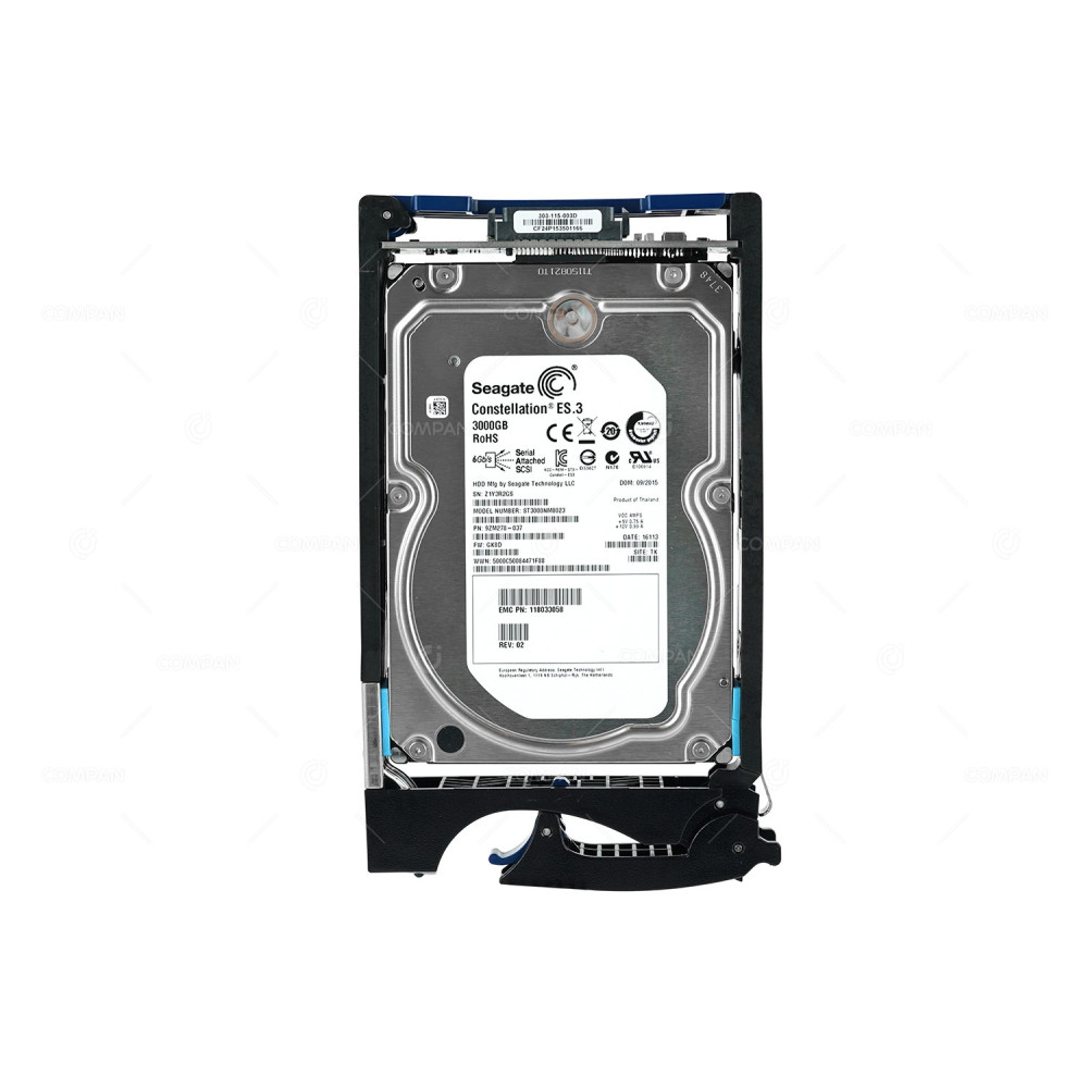 005050159 EMC HDD 3TB 7.2K SAS 6G 3.5" LFF